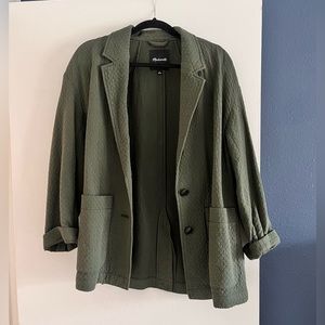 Madewell Blazer Jacket in Forest Green